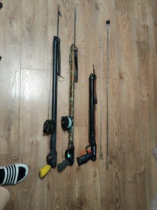 Lote de 3 fusiles de pesca submarina