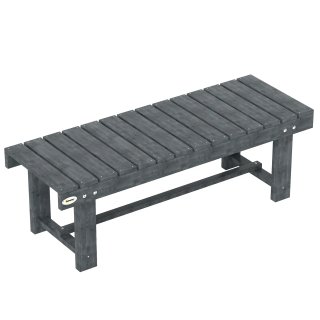 Panchina da Giardino 2 Posti in Legno Abete Grigio