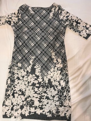 Vestido manga francesa estampado 100 de pecho