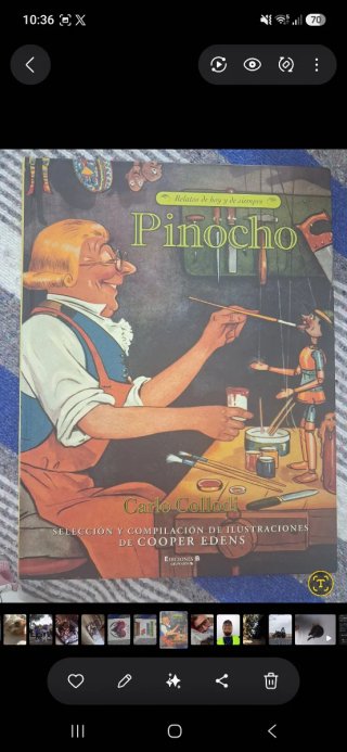 Libro "Pinocho".