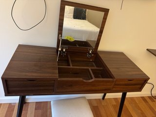 Mesa Tocador de Maquillaje de Roble