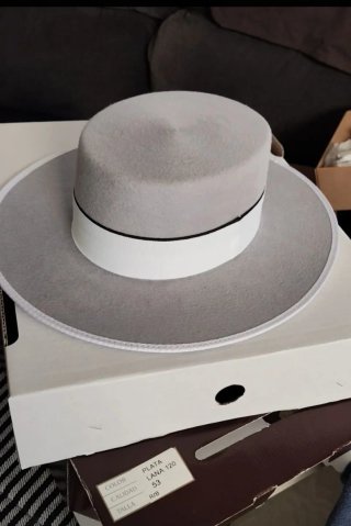 Sombrero Cordobés Lana Plata 120 Talla 53