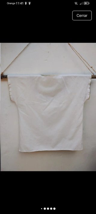 Camisa Huipil Bordada a Mano Étnica Vintag