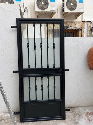 Puerta de patio/balconera negra