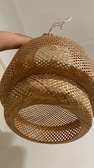Lámpara de techo de bambú