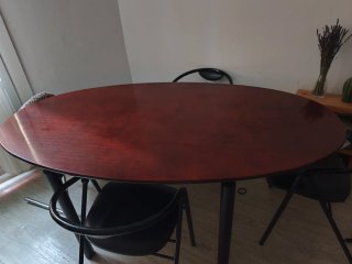 Mesa comedor vintage madera diseño años 70 1,80