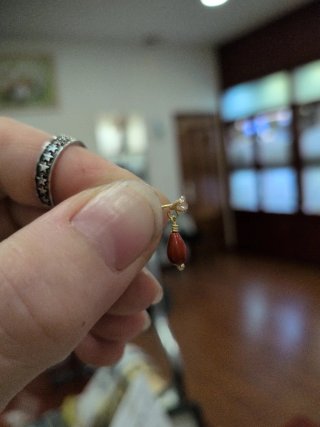 Pendientes Corales Mini Circonita Oro 18k