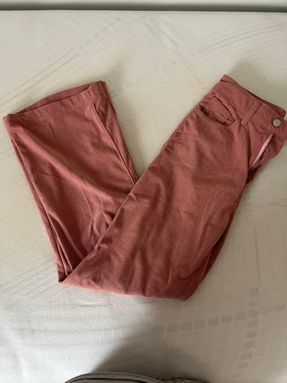Pantalones de pana rosa acampanados
