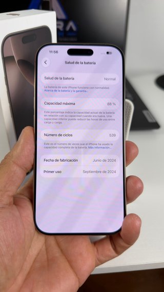 iPhone 16 Pro 256GB oro rosa BATERIA 88%