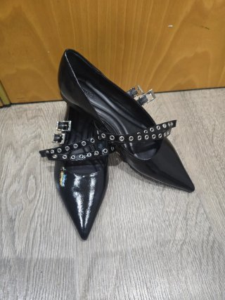 Bailarinas Negras Mango Open Edit Talla 37
