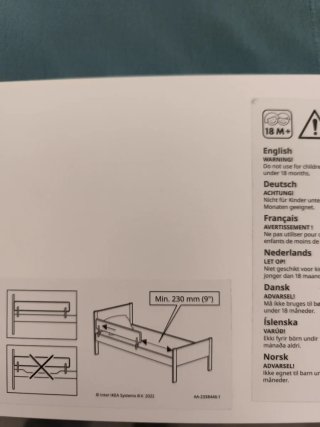 Barandilla de seguridad para cama infantil