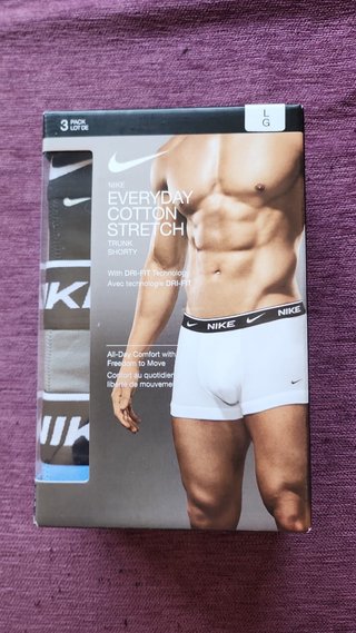 Pack 3 Boxer Nike Talla L Algodón Stretch