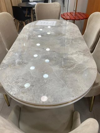 Mesa turca + 6 sillas nuevas 549€