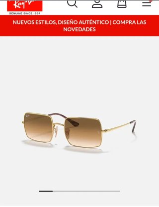 Gafas de sol Ray-Ban doradas y marrones. De mujer.