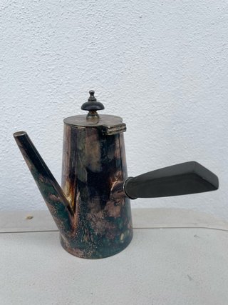 Chocolatera inglesa plateada