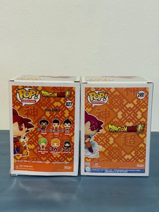 Funko Pop Goku SSG 827 y Super Saiyan God 2491