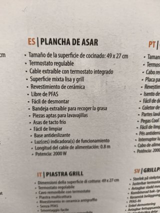 Plancha de Asar Tristar BP-2750, 49 x 27 cm