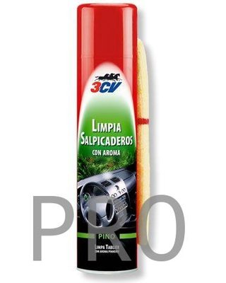 Limpia salpicaderos aroma pino más gamuza