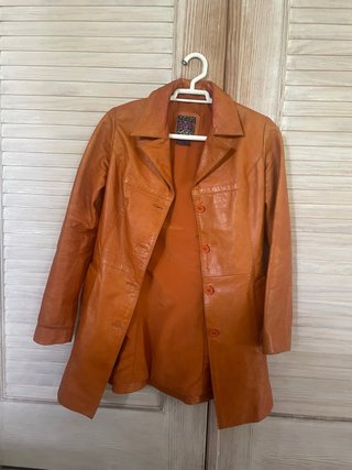 Abrigo de Piel Naranja
