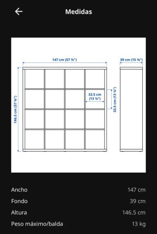 Mueble Estantería Ikea Kallax Beige/Marrón