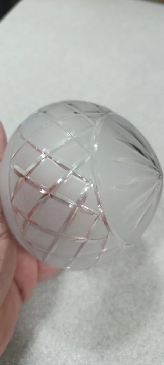 Globo lámpara vintage cristal tallado