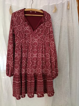 Vestido Estampado Rojo