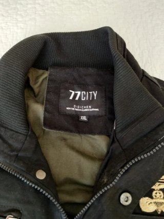 Chaqueta Militar 77City Negra Talla XXL