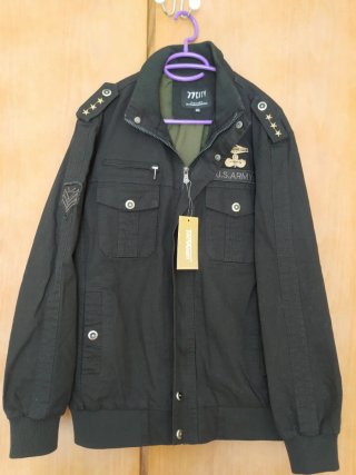 Chaqueta Militar 77City Negra Talla XXL