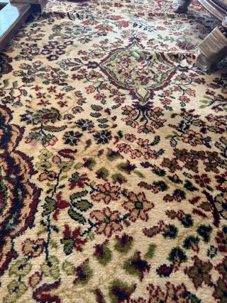 Alfombra Lana 295x395 cm Beige Multicolor