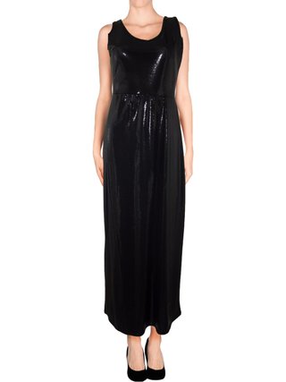 Abito vestito donna nero glitter vintage anni 80