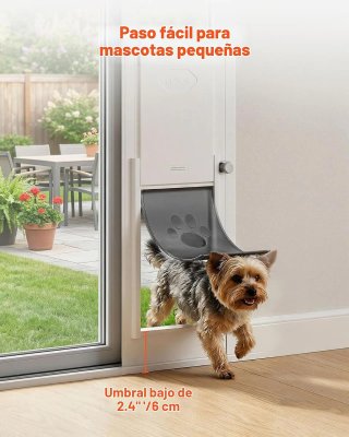Puerta VEVOR para Perros Corredera Vidrio