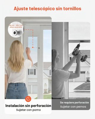 Puerta VEVOR para Perros Corredera Vidrio