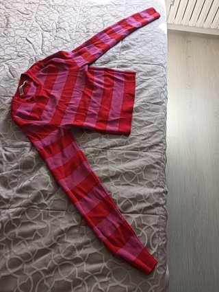 Jersey Zara Rayas Rosa y Rojo