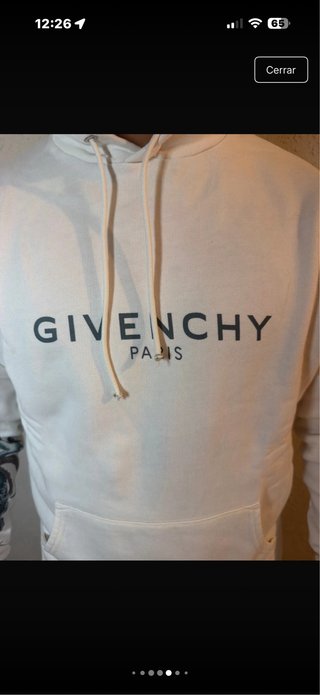 Sudadera Givenchy Paris blanca con capucha