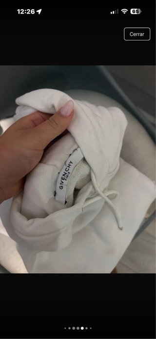 Sudadera Givenchy Paris blanca con capucha