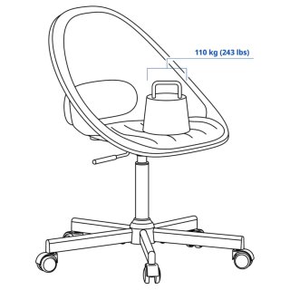 Silla de escritorio giratoria blanca
