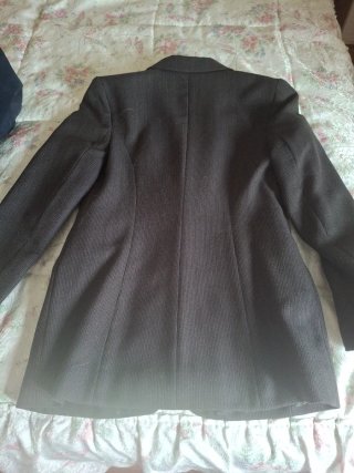Chaqueta de Vestir Negra con chaleco incorporado