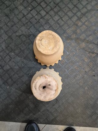 2 Maceteros Antiguos de Barro