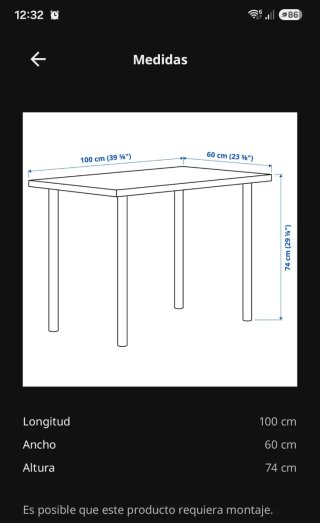 Mesa escritorio madera y metal Ikea
