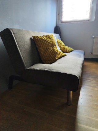Sofá Cama Click Clack Gris-marrón 175 x 83