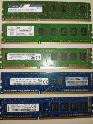 Módulos RAM 5 UNIDADES (25€ TODAS)