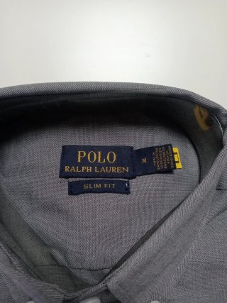 Camicia Ralph Lauren Grigia, Slim Fit