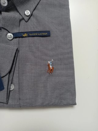 Camicia Ralph Lauren Grigia, Slim Fit