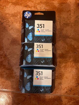 3 Cartuchos Tinta Original HP 351 Tricolor