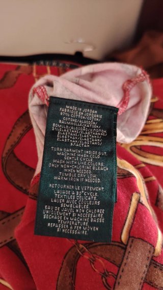 Maglietta Ralph Lauren Rossa Stampata XS