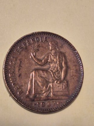 3 Monedas República Española 1937 (1 pts y 50 cts)