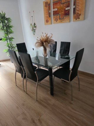 Mesa de Comedor 150cm y 6 Sillas