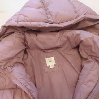 Abrigo acolchado niña rosa