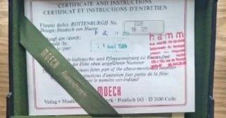 Flauta barroca antigua MOECK Rottenburgh perfectam