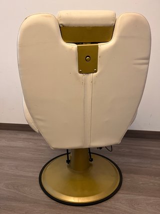 Sillón de maquillaje giratorio blanco